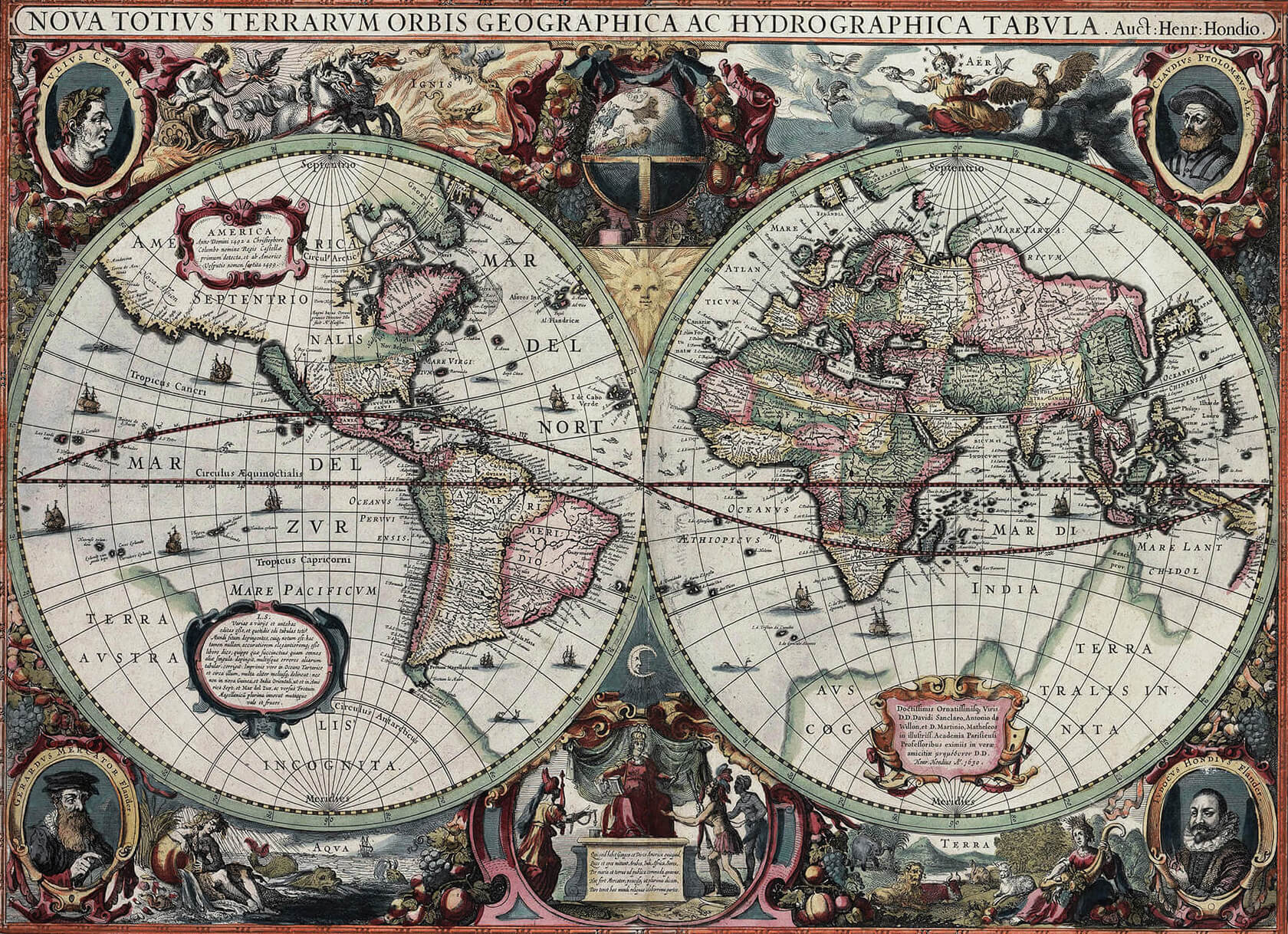 Mapa Hondiusa z I poł. XVII wieku