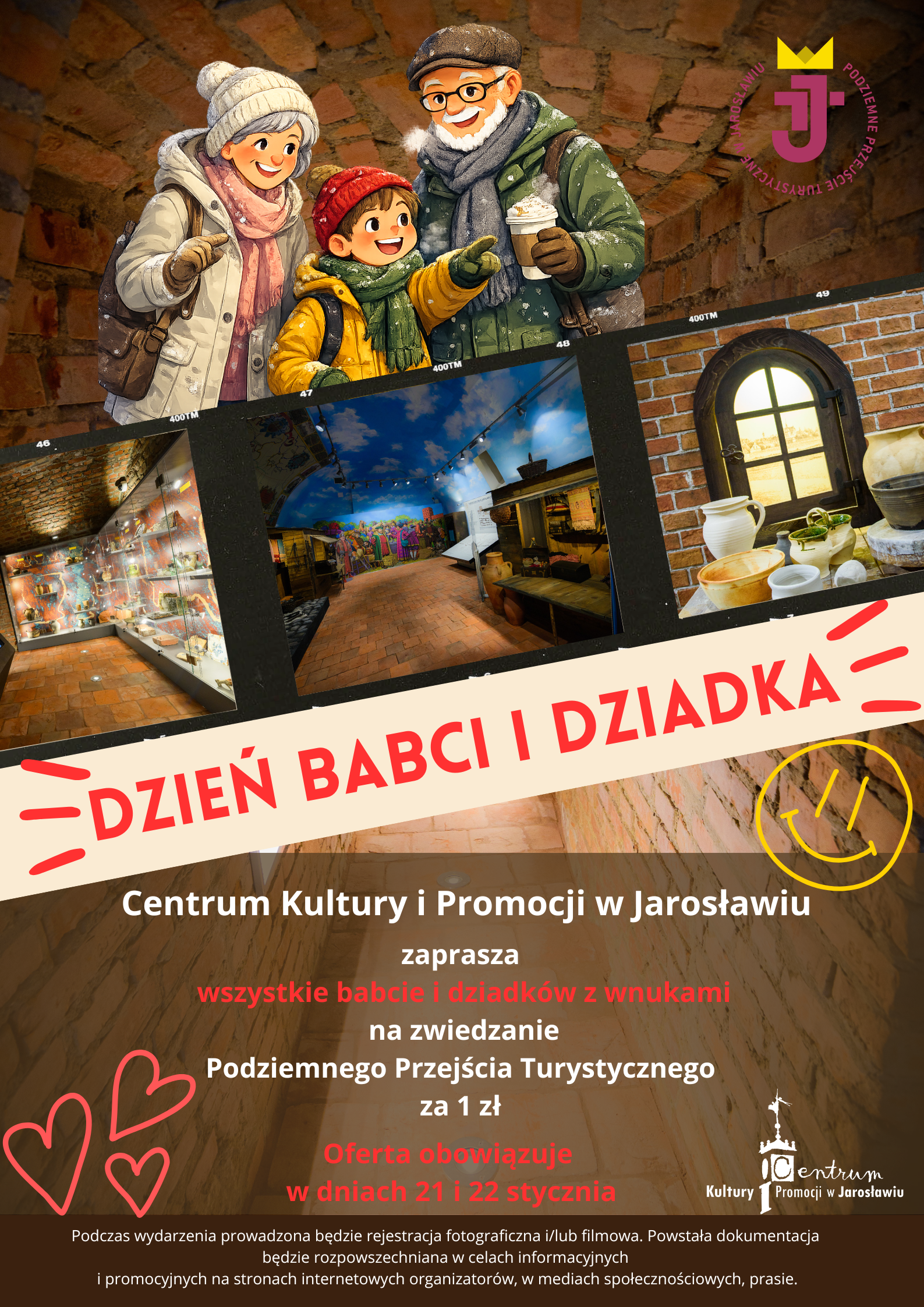 zaproszenie na wspólne świętowanie dnia babci i dziadka w jarosławskich podziemiach